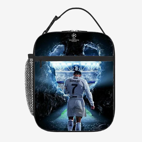 Football Meal Bag Whole Body Printing Boys And Girls Kindergarten Junior High School Primary School Children Ice Bag Insulation Bag