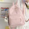 Cute Bear Print School Backpack with Front Pocket Side Drawstrings Casual Daypack for Daily Use