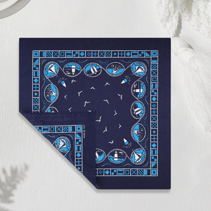 Contemporary Cotton Bandana Scarf Smooth Surfaces Friendly Multipurpose Accessory For Outdoor Occasions