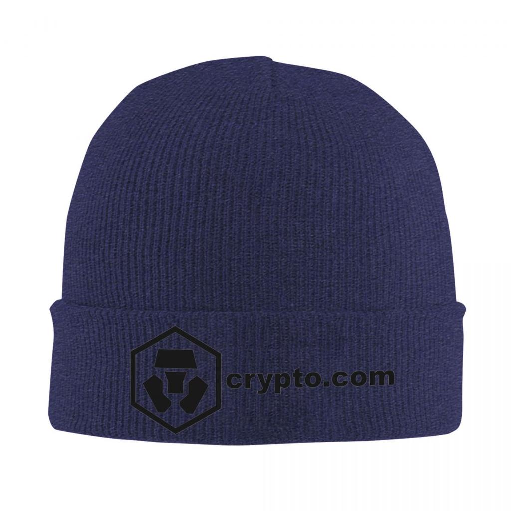 Crypto Com Coin Cryptocurrency Warm Knitted Cap Winter Knit Bonnet Hat Skullies Beanies Hip Hop Caps for Unisex