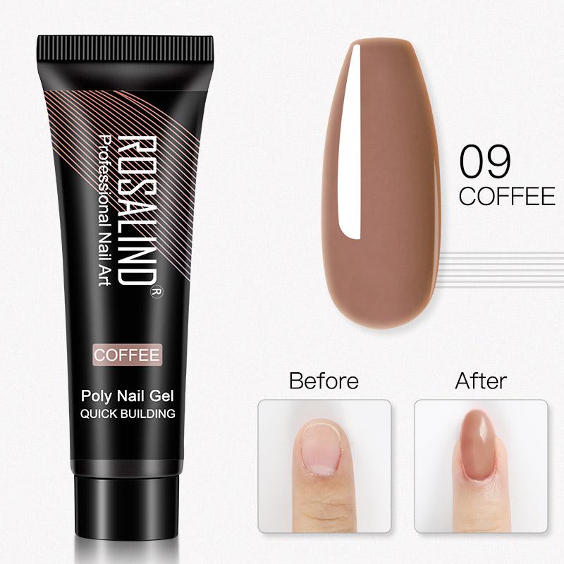 ROSALIND 15 мл Полигель для ногтей Quick Builder Extension UV Gel Soak off UV LED Lamp