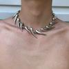 Geometric Asymmetrical Irregular Alloy Pendant Necklace Men Women Hip Hop Streetwear Statement Jewelry