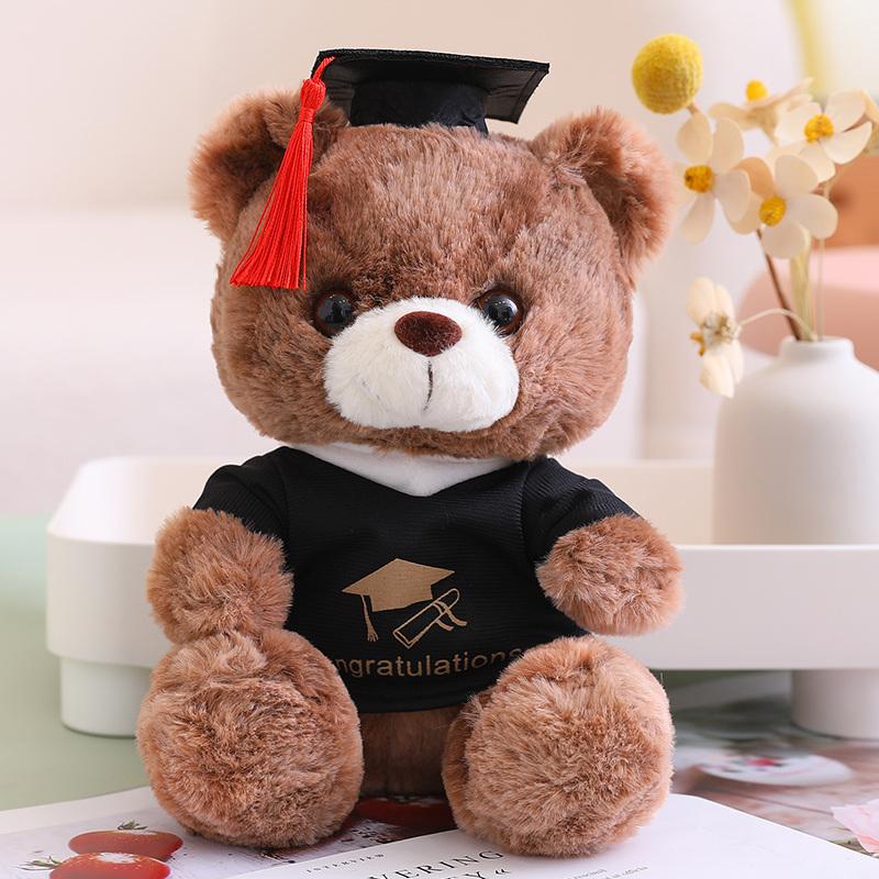 Nice 16 Styles Kawaii Dr. Bear Plush Toys Stuffed Soft Colorful Teddy Animal Dolls Graduation Birthday Gifts For Students Girls