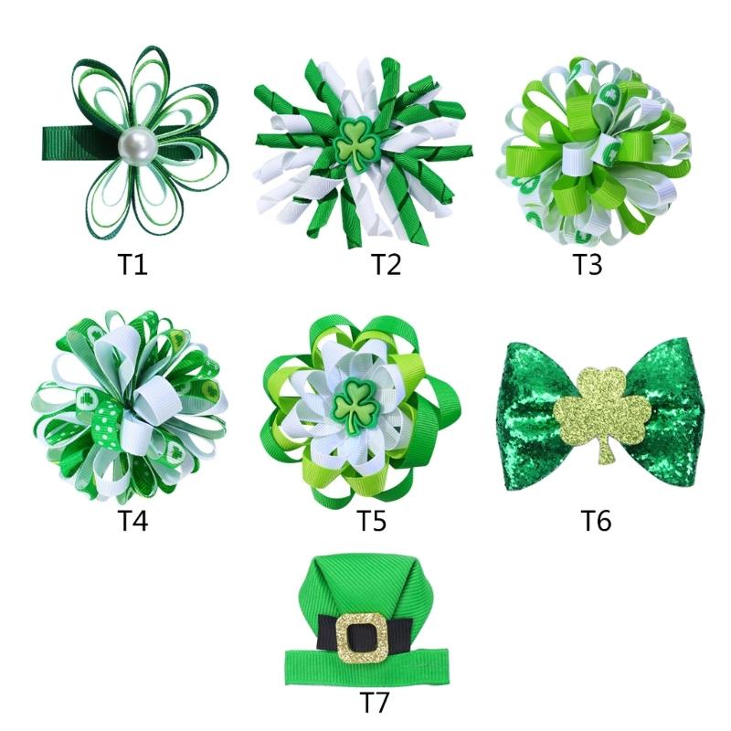 1 Pair Saint Patrick's Hair Clips Stylish Girls Hair Barrettes Hairclips Side Hairpin Trendy Headwear Hair Accessories