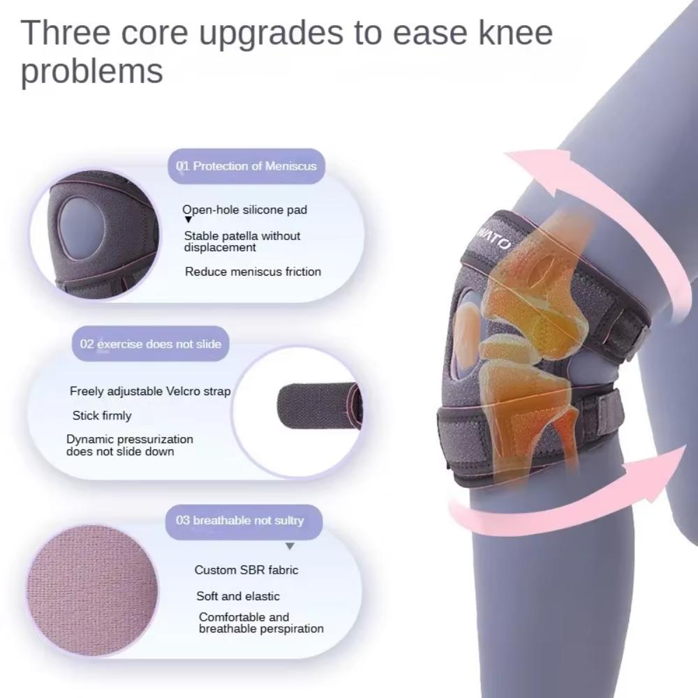 Side Stabilizers Knee Braces Patella Gel Pad Sports Knee Pads Compression Knee Sleeves  Hiking