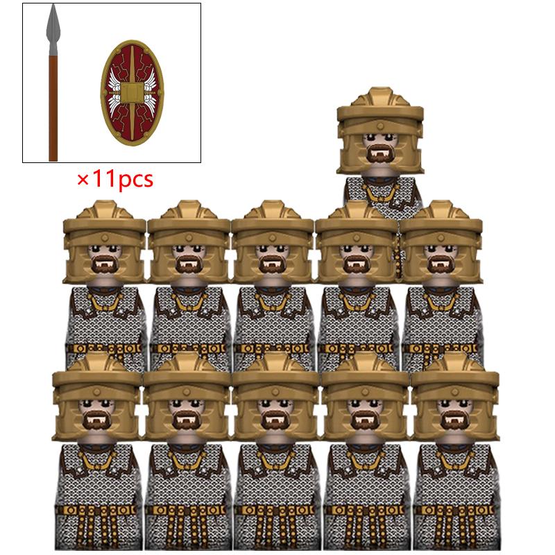 1PCS Medieval Military Rome War Action Figures Army Figures Building Blocks Helmet Weapons Accessories Kids for Toys Gifts