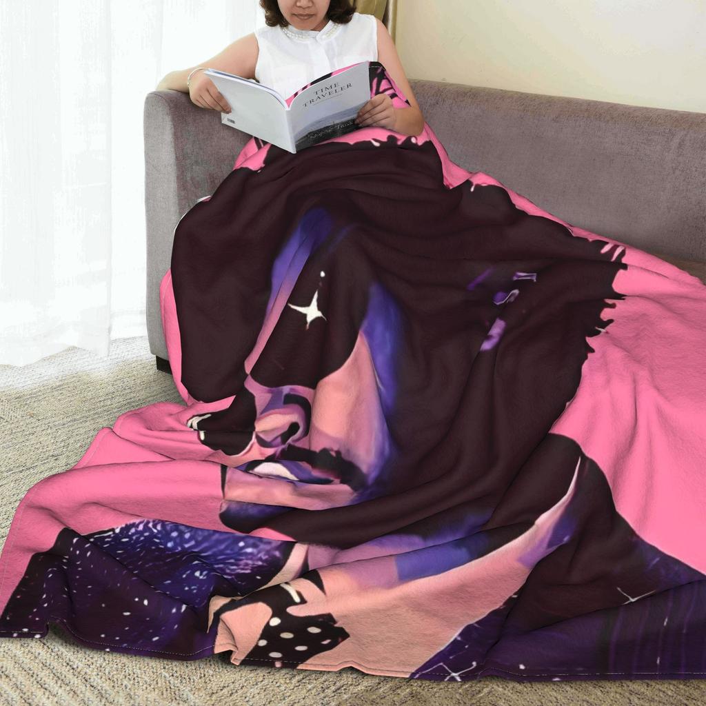 The Weeknds Rapper Singer Warm Blanket  Travel Office Plush Throw Blanket Aesthetic Couch Chair Flannel Bedspread Sofa Bed Cover