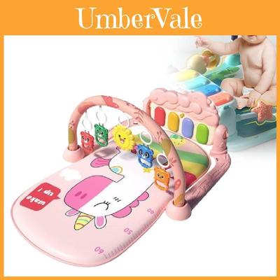 0-36 Months Baby Gym Play Mat With Interactive Piano Lights And Music