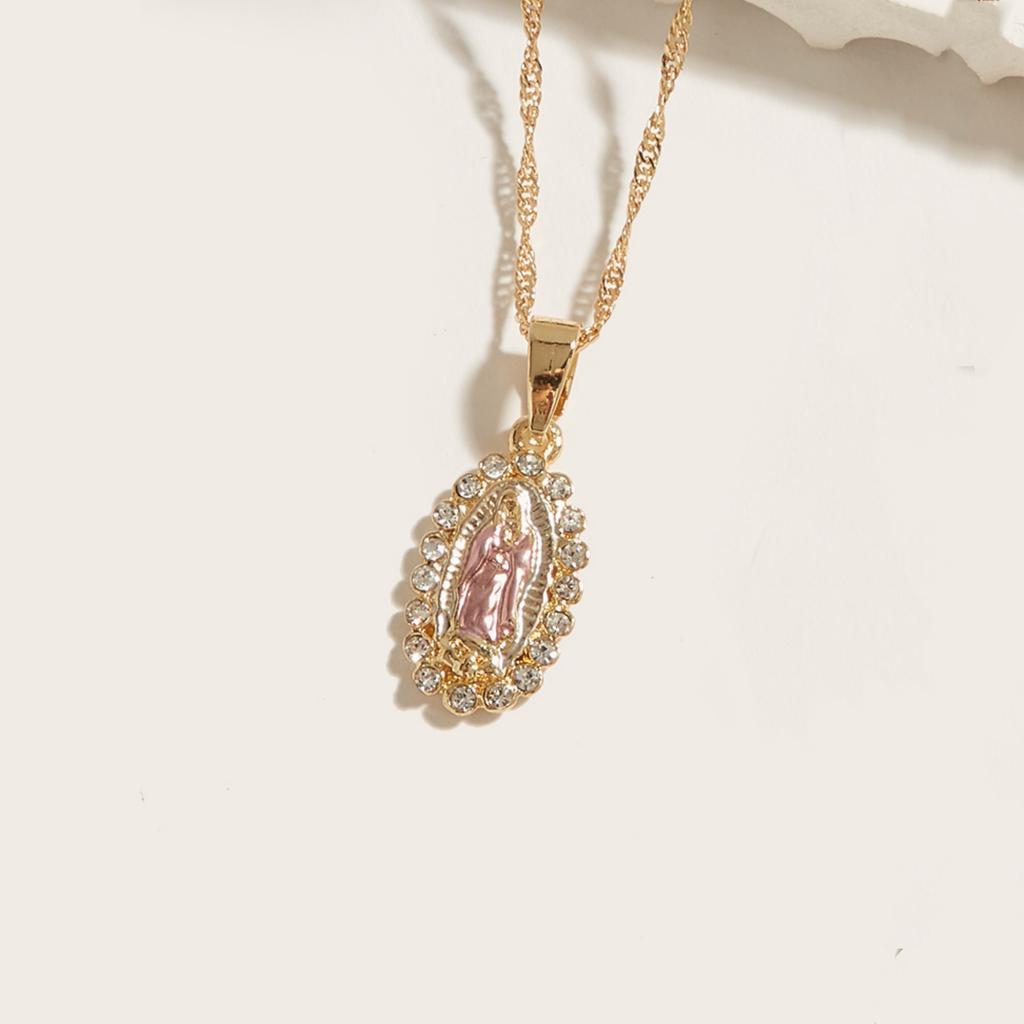 Women's 14K Virgin Mary Mama Pendant Necklace