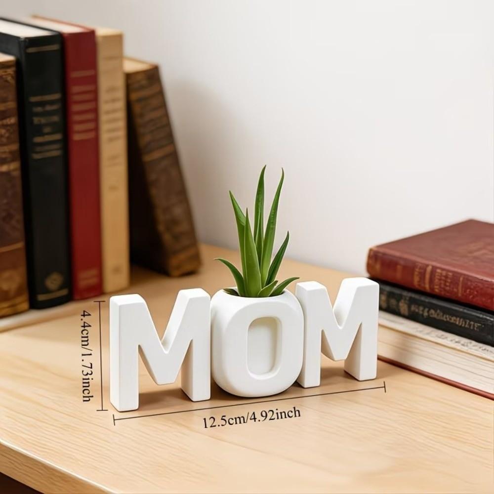MOM Mom Letter Ornament Mom Flowerpot Shape Car Interior Ornament  Mother's Day Gifts