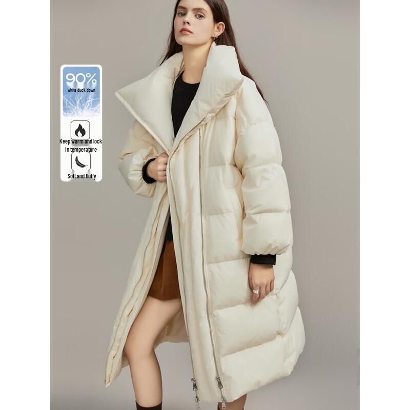 ELLE Women s Winter Duck Down Puffer Jacket L