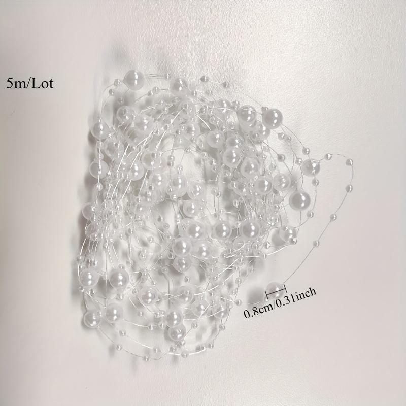 1PC White Pearl Bead Garland Roll-Ideal for Home,Wedding Decoration,Party,DIY ,Beaded Garland for Special Occasions Accessories