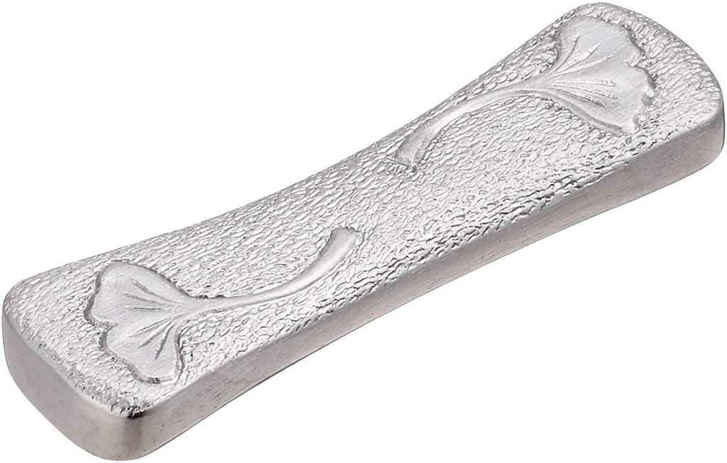 Nagao Chopstick and Knife Set of Hammered Bamboo with Ginkgo and Crystal Made in Japan Tsubame-Sanjo Rests, 5, 5.2cm, Designs,