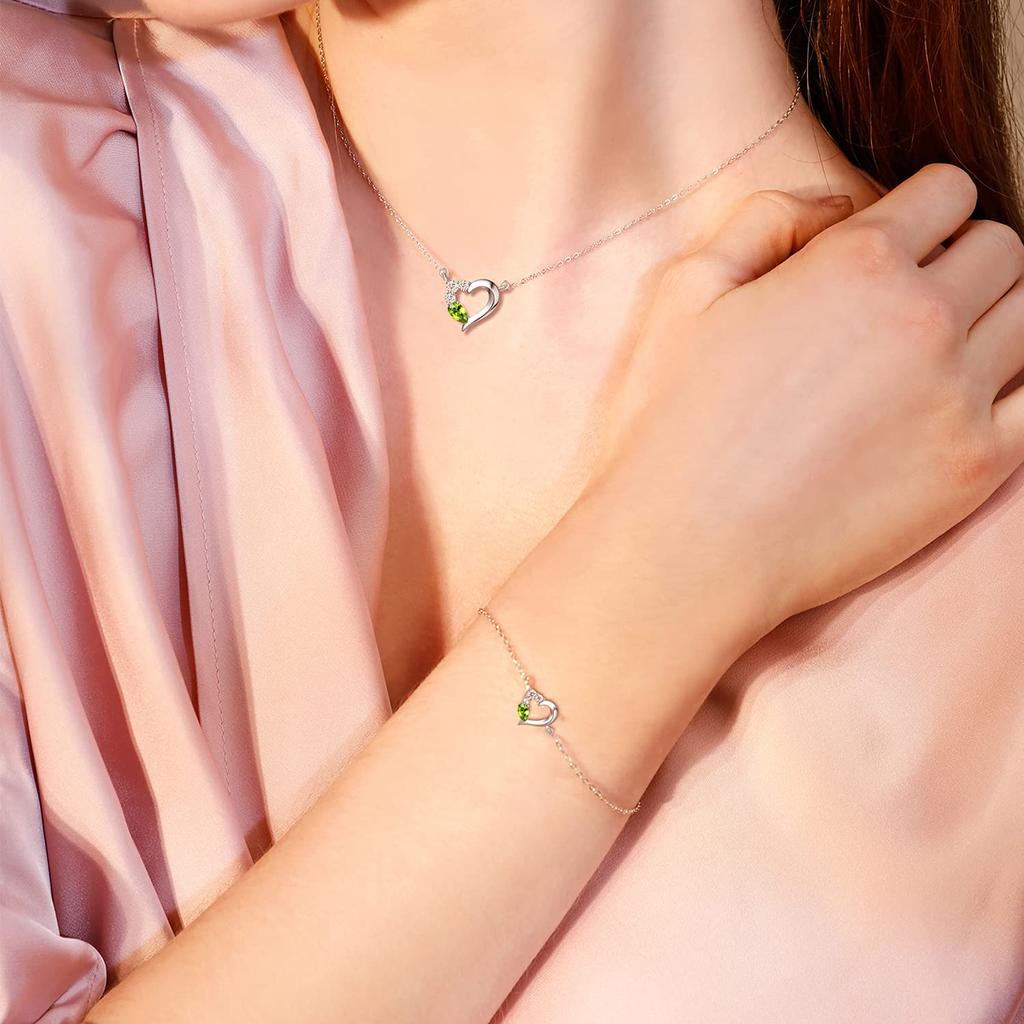 12 Herz Weiß Rückgabe Beliebtes Accessoire für Kommt mit Schöner Verpackung [AGVANA] Damen Halskette, Monate, Geburtsstein, Halskette, Tag, Geschenk, Silber,