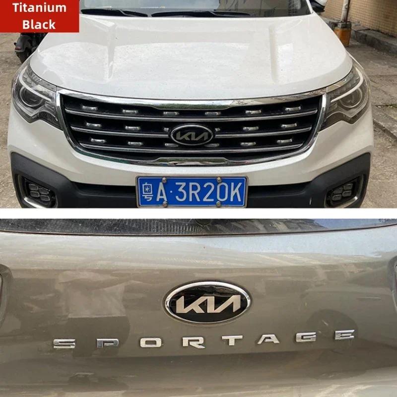 SBHX3 For KIA KX7 Forte K4 KX Cachet Pegas Sportage R Car Front Grille Emblem Rear Trunk Cover Steering Wheel Caps Sticker Accessories