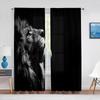 Tende in Tulle Tigre per Decorazione Soggiorno Foglie Verdi Animale Selvatico Tenda Voile Velata per Camera da Letto Cucina Tendaggi per Finestre Tende