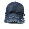 Fashion Hat Spring and Autumn American retro burr letter embroidery butterfly tied knot baseball cap niche Korean ins denim duck tongue