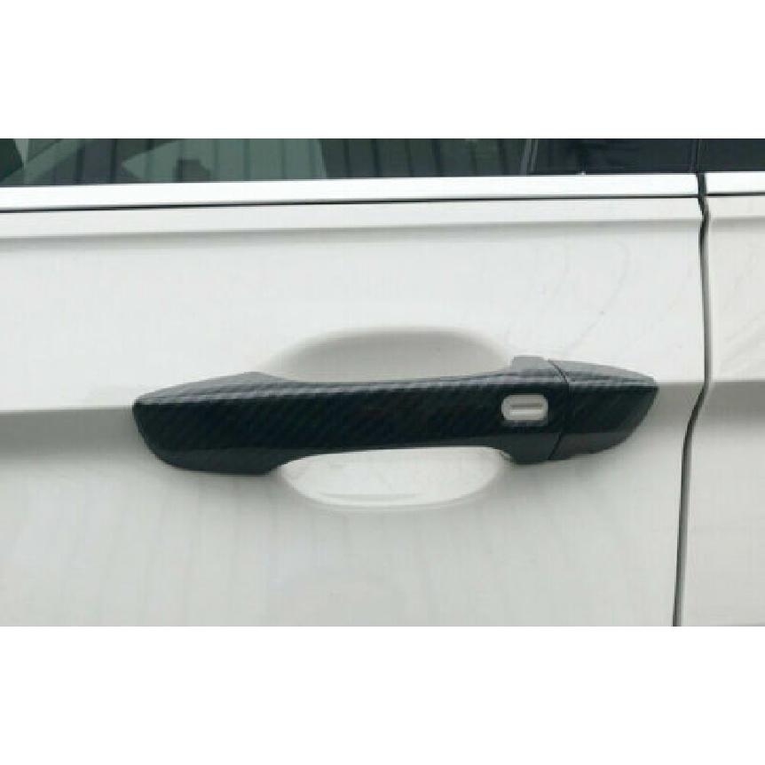ABS Carbon Fiber Outside Door Handle Cover Trim For 2018-2021 Volkswagen Tiguan