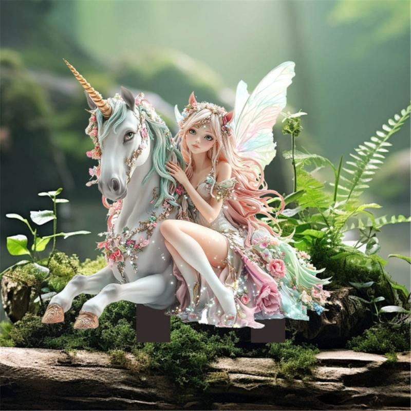 Butterfly Acrylic Stake Elf Figurines Statue Tree with Lovely Appearance for Indoor and Outdoor Spaces Craft Supplies