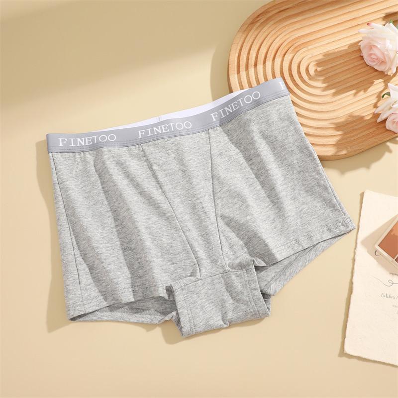 FINETOO Baumwollpanty für Damen, hohe Taille, Boxershorts, bequeme Slips, Damenunterhosen