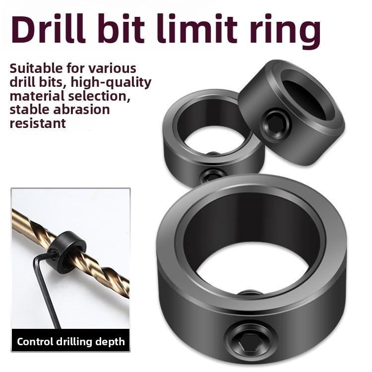 8PC Drill Stop Ring Set, 3-16mm Shank Positioning Ring, Solid Shank Depth Locator