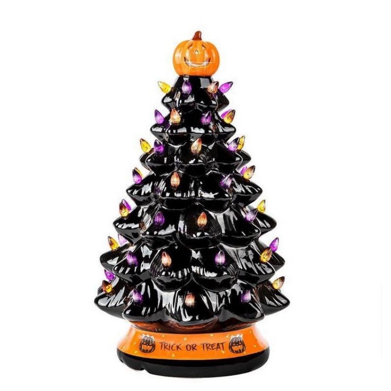 Halloween-Baum Halloween leuchtendes Ornament Halloween-Baum Geschenk