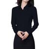 Womens Button Down Shirts Long Sleeve Work Dress Shirts Ladies V Neck Collared Business Casual Blouses