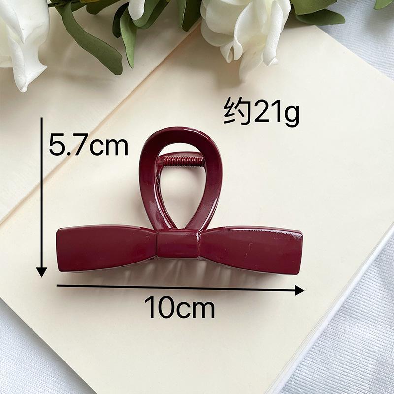 Acrylic Geometric Red Hair Claw for Women, Hair Styling Claw, Shark Clip, Back of Head Hair Accessory, Hairpin