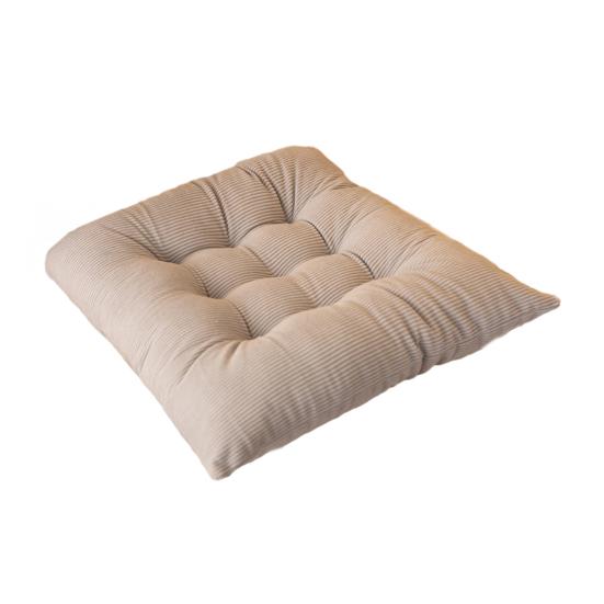 Thickened Floor Cushion Corduroy Chair with Ties, Soft Square Seat Pad, Non-Slip Comfortable Office Pad Warm for Reading Nook Floor, Winter