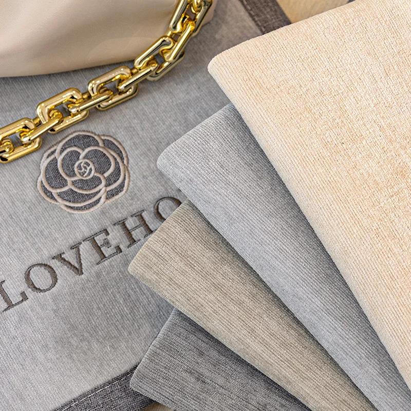 Chenille Sofabezug Rutschfest Vier Jahreszeiten Universal Sofakissen für Wohnzimmer Kamelien-Buchstaben Besticktes Couchkissen Dekor