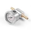 0-160 Psi Fuel Pressure Gauge 1/8NPT Fitting Metal Inline Fuel Pressure Gauge Tee Adapter With Connections Accessories
