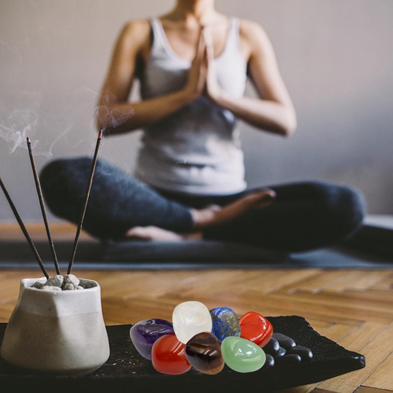 Natural Stone Set 7 Reiki Healing Stone Quartz Mineral Ornament Healing Gemstone Home Decoration Craft Stones Gifts