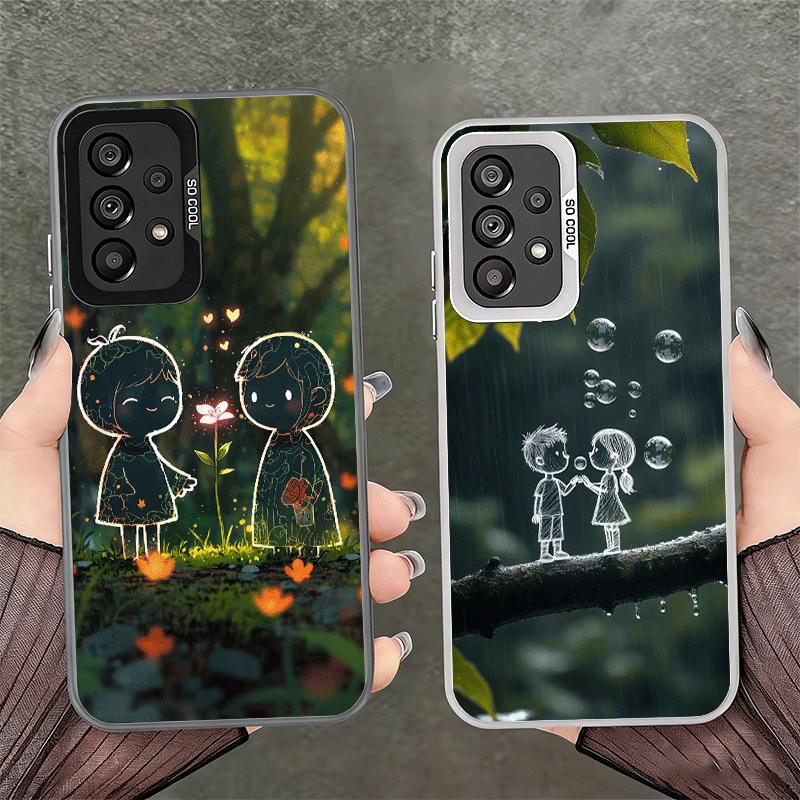 Nature Cute Child Painting Style Shockproof Phone Case for Samsung A17 A16 A15 A14 A37 A57 A36 A56 A26 A35 A55 A25 A34 A54 A24 A