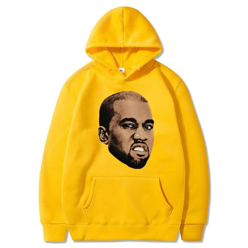 Rapper Kanye West Vintage Style Hoodie Men Women Hip Hop Gothic Sportwear Casual Oversized Cool Warm Sweatshirt Male Streetwear