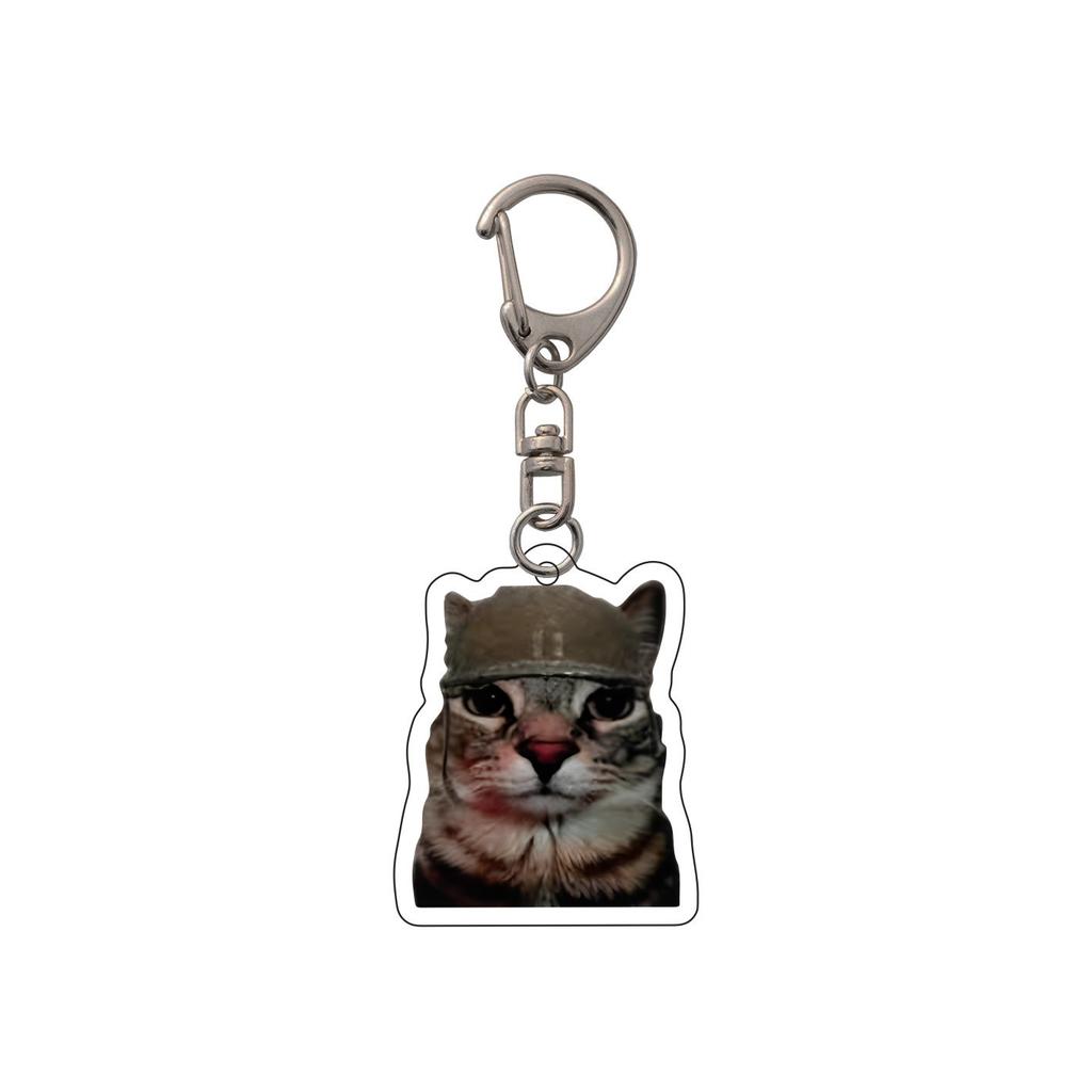 Trendy Cat Head Keychain Fun Meme Image Backpack Small Pendant Wholesale Internet Famous Emotionally Expressive Toy Figure
