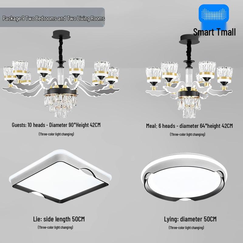 Chinese Style Luminous Crystal Chandelier: Modern Luxury Lighting for Living Rooms and Halls