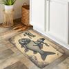 Cat Warrior Riding A Big Fish Carpet Majestic Door Mat Welcome Mat Soft Living Room Carpet Rug For Bedroom Home Decoratio