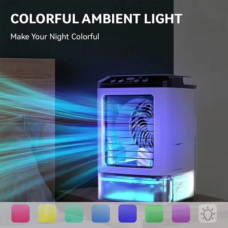 USB Desktop Fan Mini Water Cooling Fan Small Air Conditioning Office Dormitory Spray Humidification Fan Cooler Large Water Tank