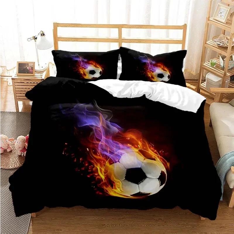 Football Bedding Sets Soccer 3D Duvet Cover Bedding Set Comforter Linen Pillowcases Home Decor Single Double Twin King Queen