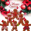 Christmas Gingerbread Man Pendant Necktie Bowknot Xmas Decoration Prop Festival