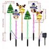 Ground Inserted Christmas Decorative Lights Waterproof LED Outdoor Solar Lights for Walkway Yard Lawn Porch Holiday Decor