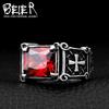New Store 316L Stainless Steel High Quality Gem Ring Lots Vintage Fria Men's Ring with Colorful Stones Jewelry