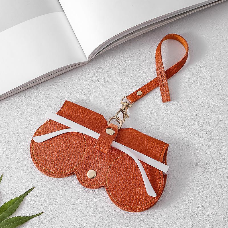 1pc Cute PU Glasses Case | Portable Eyewear Bag with Snap Closure - Scratch-Resistant Travel Organizer (Litchi Embossed)