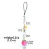 Lightweight Sweet Cute Honey Peach Keychain Cell Phone Charm Lanyard Lovely Fruits Bag Chain for Girls Aesthetic Jewelry Props