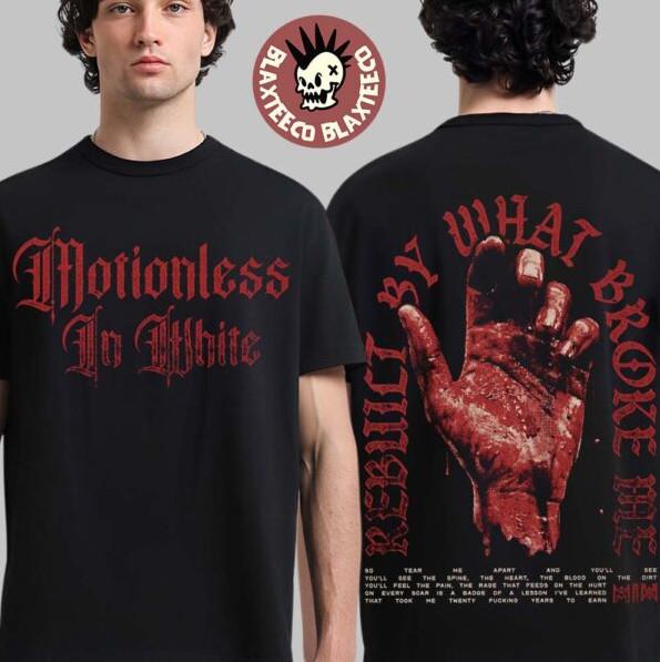 Motionless In White Decade Album Merch Rebuilt By What Broke Me T-Shirt XXXXL