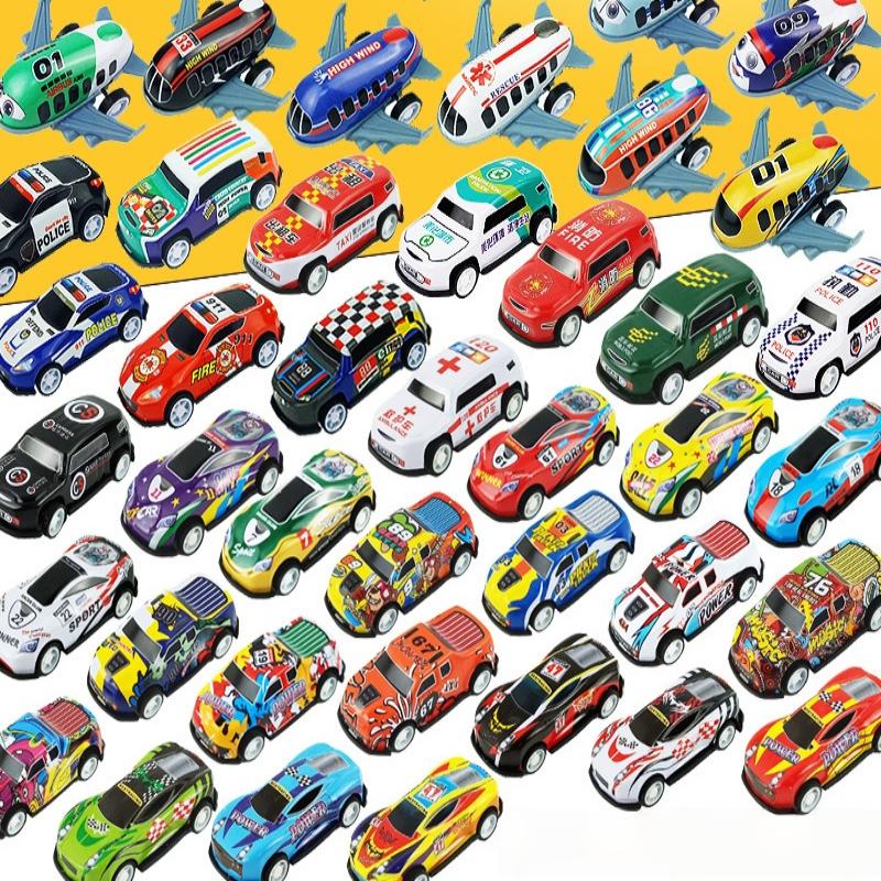 1Pcs Boys Sliding Inertia Pull Back Vehicle Toy Alloy Diecast Car Mini Cars Model Toys Birthday Gift For Kid Toddler