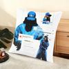 Kendrick L-L-Lamar Singer Cushion Cover Silky Short Plush Home Sofa Cushion Cover - Invisible Zipper Home Decoration