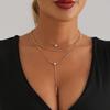 Ins Vintage Clover Gem Pendant Clavicle Chain Sexy Trend Necklace