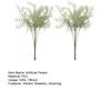 2 Pcs Artificial Green Grass Stems Realistic Fake Greenery Branch for DIY Vase Floral Arrangement Wedding Party Home Dining Table Centerpiece