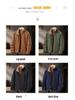 2025 Men's Stand Collar Fleece Jacket for Autumn/Winter - Solid Color, Extra Warmth, Ideal for Middle-aged and Elderly